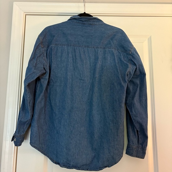 Vintage Western Northwest Blue 100% Cotton Denim Button Down Shirt - Picture 6 of 11